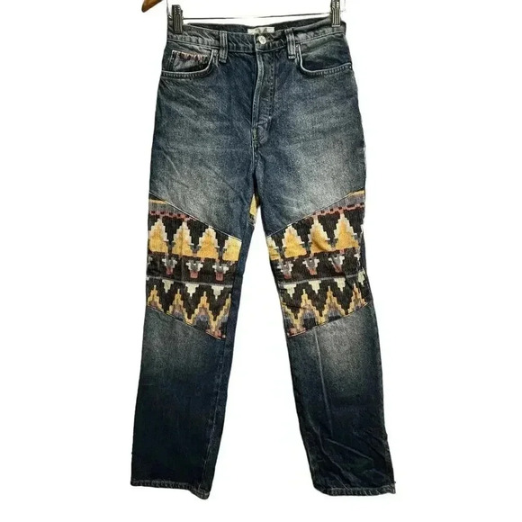 Free People‎ We The Free Rocky Mountain Straight Leg Jeans Women’s Size 24 - Picture 1 of 7